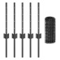 vidaXL Euro Fence con 5 Posti U Grigio 0,4x10 m Acciaio