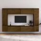 Mobili Porta TV 8 pz Miele in Legno Massello di Pino Mobili Porta TV 8 pz Miele in Legno Massello di Pino