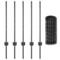 vidaXL Recinzione Euro con 5 Supporti U Grigi 0.8x10 m Acciaio vidaXL Recinzione Euro con 5 Supporti U Grigi 0.8x10 m Acciaio