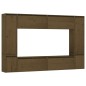Mobili Porta TV 8 pz Miele in Legno Massello di Pino Mobili Porta TV 8 pz Miele in Legno Massello di Pino