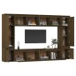 Mobili Porta TV 8 pz Miele in Legno Massello di Pino Mobili Porta TV 8 pz Miele in Legno Massello di Pino