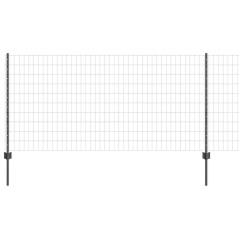 vidaXL Euro Fence con 10 Post U Grigio 1x10 m Acciaio