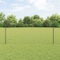 vidaXL Recinto Euro con 10 Post Grigi 1x10 m in Acciaio vidaXL Recinto Euro con 10 Post Grigi 1x10 m in Acciaio