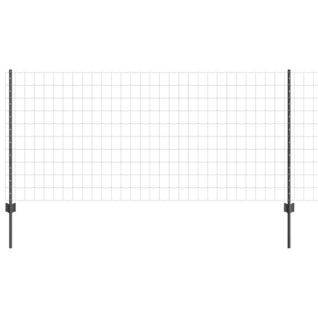 vidaXL Recinto Euro con 10 Post Grigi 1x10 m in Acciaio