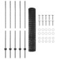 vidaXL Recinzione Euro con 10 Post U Grigia 1.4x10 m Acciaio vidaXL Recinzione Euro con 10 Post U Grigia 1.4x10 m Acciaio