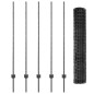 vidaXL Recinzione Euro con 10 Post U Grigia 1.4x10 m Acciaio vidaXL Recinzione Euro con 10 Post U Grigia 1.4x10 m Acciaio
