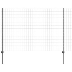 vidaXL Recinzione Euro con 10 U-Pali Grigia 1.6x10 m in Acciaio