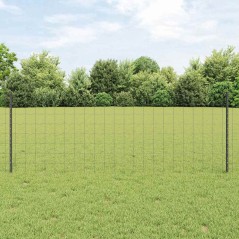 vidaXL Set di Recinzione da Giardino Grigio