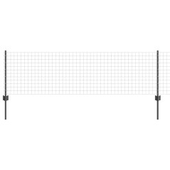 vidaXL Recinzione Euro con 11 Post U Grigi 0.6x25 m in Acciaio