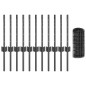 vidaXL Recinzione Euro con 11 Post U Grigi 0.4x25 m Acciaio vidaXL Recinzione Euro con 11 Post U Grigi 0.4x25 m Acciaio