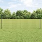 vidaXL Euro Fence con 11 Pali Grigi 0,6x25 m Acciaio