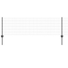vidaXL Euro Fence con 11 Pali Grigi 0,6x25 m Acciaio