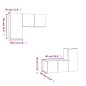Set di Mobili Porta TV 4 pz Rovere Fumo in Legno Multistrato Set di Mobili Porta TV 4 pz Rovere Fumo in Legno Multistrato
