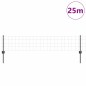vidaXL Recinzione Euro con 11 Post Grigi 0,4x25 m Acciaio