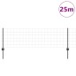 vidaXL Recinzione Euro con 11 Post U Grigio 0,6x25 m Acciaio