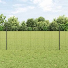 vidaXL Set di Recinzione da Giardino Grigio 25 x 1 m
