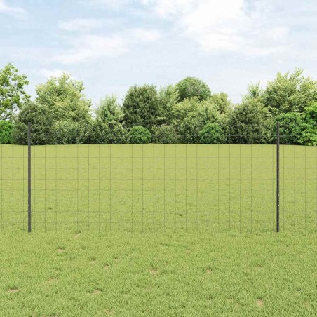vidaXL Set di Recinzione da Giardino Grigio 25 x 1 m