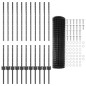 vidaXL Set di Recinzione da Giardino Grigio 25 x 1 m