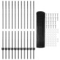 vidaXL Recinto Euro con 22 Post Grey 1,2x25 m Acciaio vidaXL Recinto Euro con 22 Post Grey 1,2x25 m Acciaio
