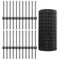 vidaXL Recinzione Euro con 22 Pali U Grigi 0,4x50 m Acciaio vidaXL Recinzione Euro con 22 Pali U Grigi 0,4x50 m Acciaio
