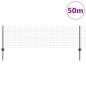 vidaXL Recinzione Euro con 22 Pali Grigi 0,6x50 m Acciaio vidaXL Recinzione Euro con 22 Pali Grigi 0,6x50 m Acciaio