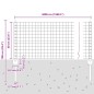 vidaXL Recinzione Euro con 22 Pali Grigi 0,6x50 m Acciaio vidaXL Recinzione Euro con 22 Pali Grigi 0,6x50 m Acciaio