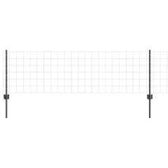 vidaXL Recinzione Euro con 22 Post Grey 0,6x50 m Acciaio