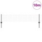 vidaXL Recinzione Euro con 5 Pali Grigi 0.4x10 m in Acciaio vidaXL Recinzione Euro con 5 Pali Grigi 0.4x10 m in Acciaio