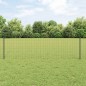 vidaXL Recinzione Euro con 5 pali U Grigio 0,6x10 m Acciaio