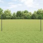 vidaXL Euro Fence con 5 post in U Grigio 0,8x10 m Acciaio vidaXL Euro Fence con 5 post in U Grigio 0,8x10 m Acciaio