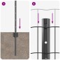 vidaXL Euro Fence con 5 post in U Grigio 0,8x10 m Acciaio vidaXL Euro Fence con 5 post in U Grigio 0,8x10 m Acciaio