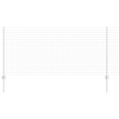 vidaXL Recinzione Euro con 10 Post Silver 1x10 m Acciaio