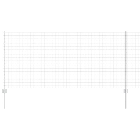 vidaXL Recinzione Euro con 10 Post Silver 1x10 m Acciaio