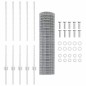 vidaXL Recinzione Euro con 10 Post Silver 1x10 m Acciaio vidaXL Recinzione Euro con 10 Post Silver 1x10 m Acciaio