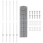 vidaXL Recinzione Euro con 10 Pali Argento 1,2x10 m Acciaio vidaXL Recinzione Euro con 10 Pali Argento 1,2x10 m Acciaio
