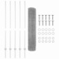 vidaXL Recinzione Euro con 10 pali U Argento 1,4x10 m Acciaio vidaXL Recinzione Euro con 10 pali U Argento 1,4x10 m Acciaio