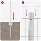 vidaXL Recinzione Euro con 5 pali U Argento 0,8x10 m Acciaio vidaXL Recinzione Euro con 5 pali U Argento 0,8x10 m Acciaio