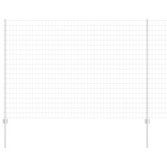 vidaXL Recinzione Euro con 10 Pali Argento 1,5x10 m Acciaio