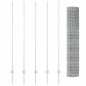 vidaXL Recinzione Euro con 10 Pali Argento 1,5x10 m Acciaio vidaXL Recinzione Euro con 10 Pali Argento 1,5x10 m Acciaio