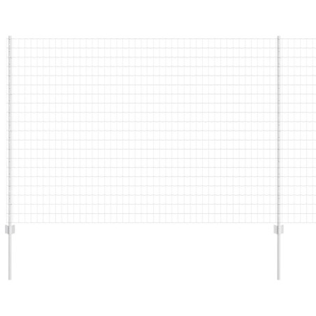 vidaXL Recinzione Euro con 10 Pali Argento 1,6x10 m Acciaio