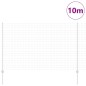 vidaXL Recinzione Euro con 10 Pali Argento 1,6x10 m Acciaio vidaXL Recinzione Euro con 10 Pali Argento 1,6x10 m Acciaio