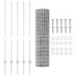 vidaXL Cancello Euro con 10 pali U Argento 1,2x10 m Acciaio vidaXL Cancello Euro con 10 pali U Argento 1,2x10 m Acciaio