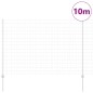 vidaXL Recinzione Euro con 10 post di supporto Argento 1,6x10 m Acciaio vidaXL Recinzione Euro con 10 post di supporto Argento 1,6x10 m Acciaio