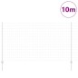 vidaXL Recinzione Euro con 10 Post in Acciaio Argento 1,4x10 m vidaXL Recinzione Euro con 10 Post in Acciaio Argento 1,4x10 m