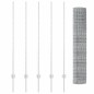 vidaXL Recinzione Euro con 10 Post in Acciaio Argento 1,4x10 m vidaXL Recinzione Euro con 10 Post in Acciaio Argento 1,4x10 m