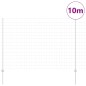 vidaXL Euro Recinzione con 10 Pali Argento 1,5x10 m Acciaio vidaXL Euro Recinzione con 10 Pali Argento 1,5x10 m Acciaio