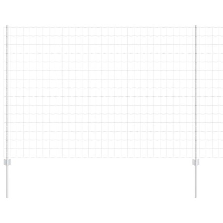 vidaXL Recinzione Euro con 10 Post in Argento 1,6x10 m in Acciaio