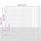 vidaXL Recinzione Euro con 10 Post in Argento 1,6x10 m in Acciaio vidaXL Recinzione Euro con 10 Post in Argento 1,6x10 m in Acciaio