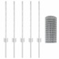 vidaXL Cancello Euro con 5 Posti U Argento 0,6x10 m Acciaio