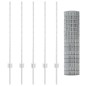 vidaXL Cancello Euro con 5 Posti U Argento 0,6x10 m Acciaio